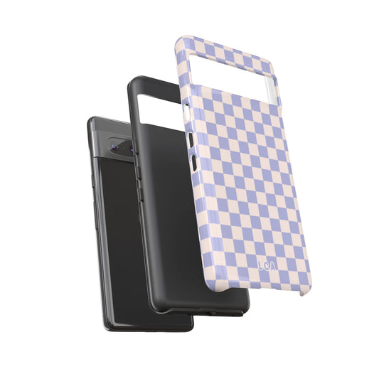 Purple Checkered Phone Case