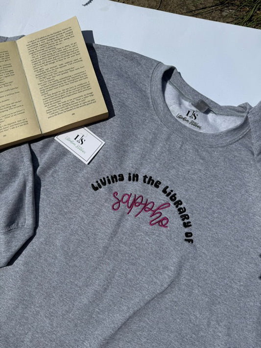 From The Library of Sappho Embroidered T-shirt, Sweatshirt, Hoodie