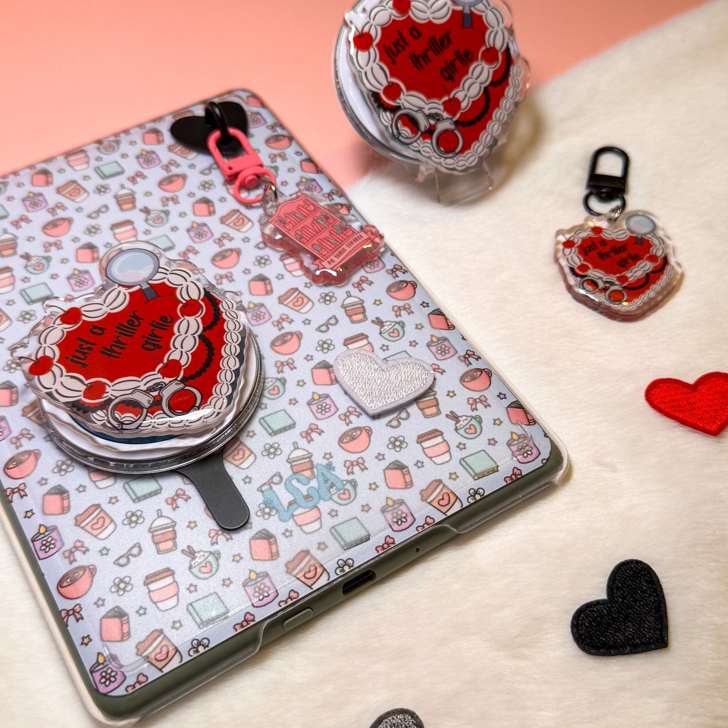 Just A Thriller Girlie Magnetic Kindle Grip | MagSafe Kindle & Phone Grip