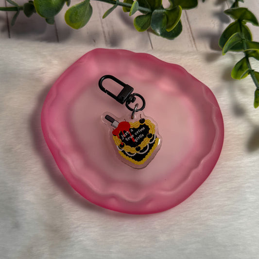 Just A True Crime Girlie Cake Keyring