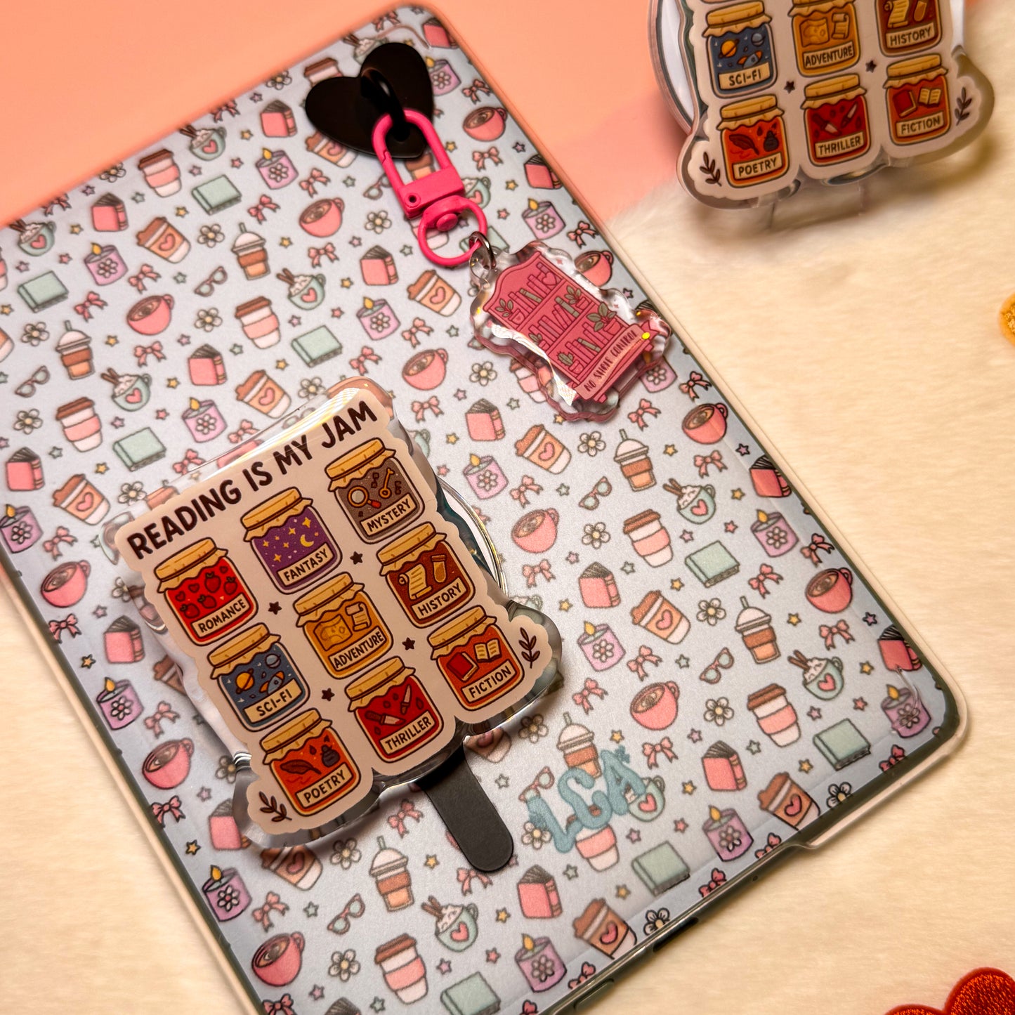 Reading Is My Jam Kindle Phone Magnetic MagSafe Grip