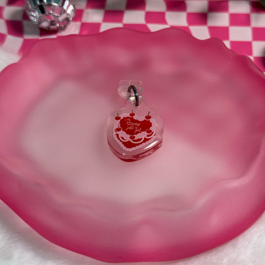 I'm Literary Just a Girl Cake Kindle Phone Charm