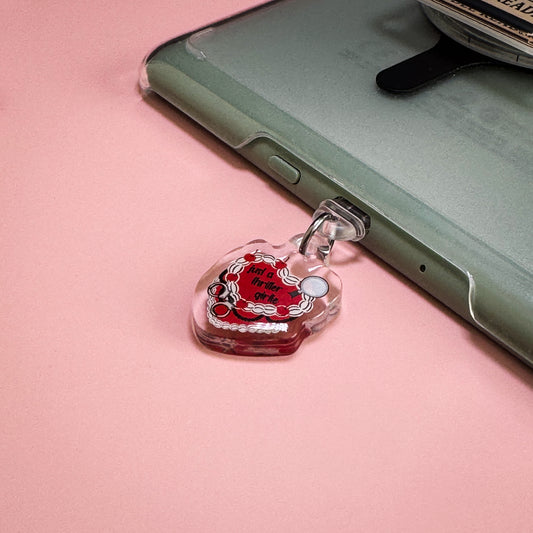 Just A Thriller Girlie Cake Kindle Phone Charm