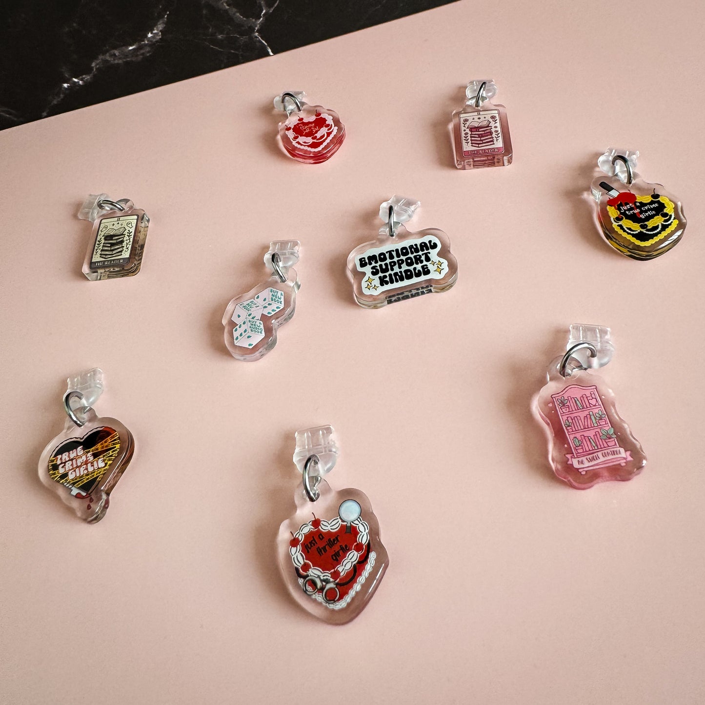 Just A Thriller Girlie Cake Kindle Phone Charm