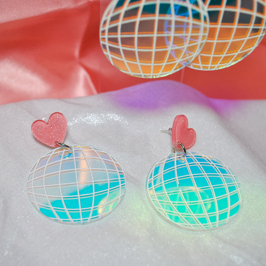 Disco Ball Acrylic Earrings