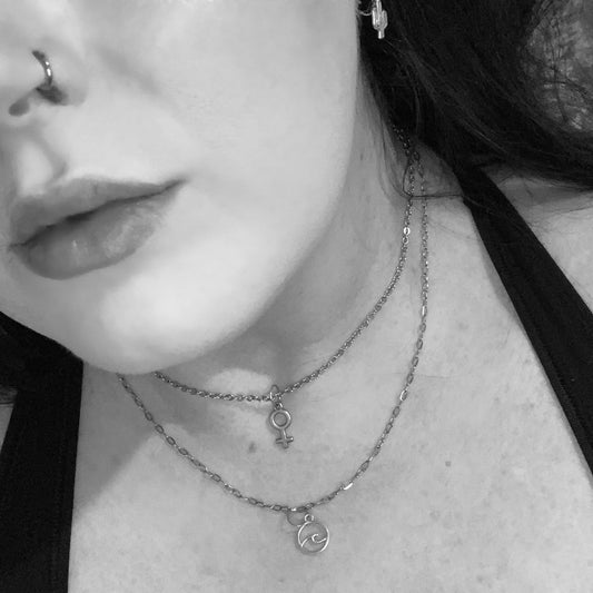 Simple Adjustable Chain Necklace with Charm - Lxyclr Authentic