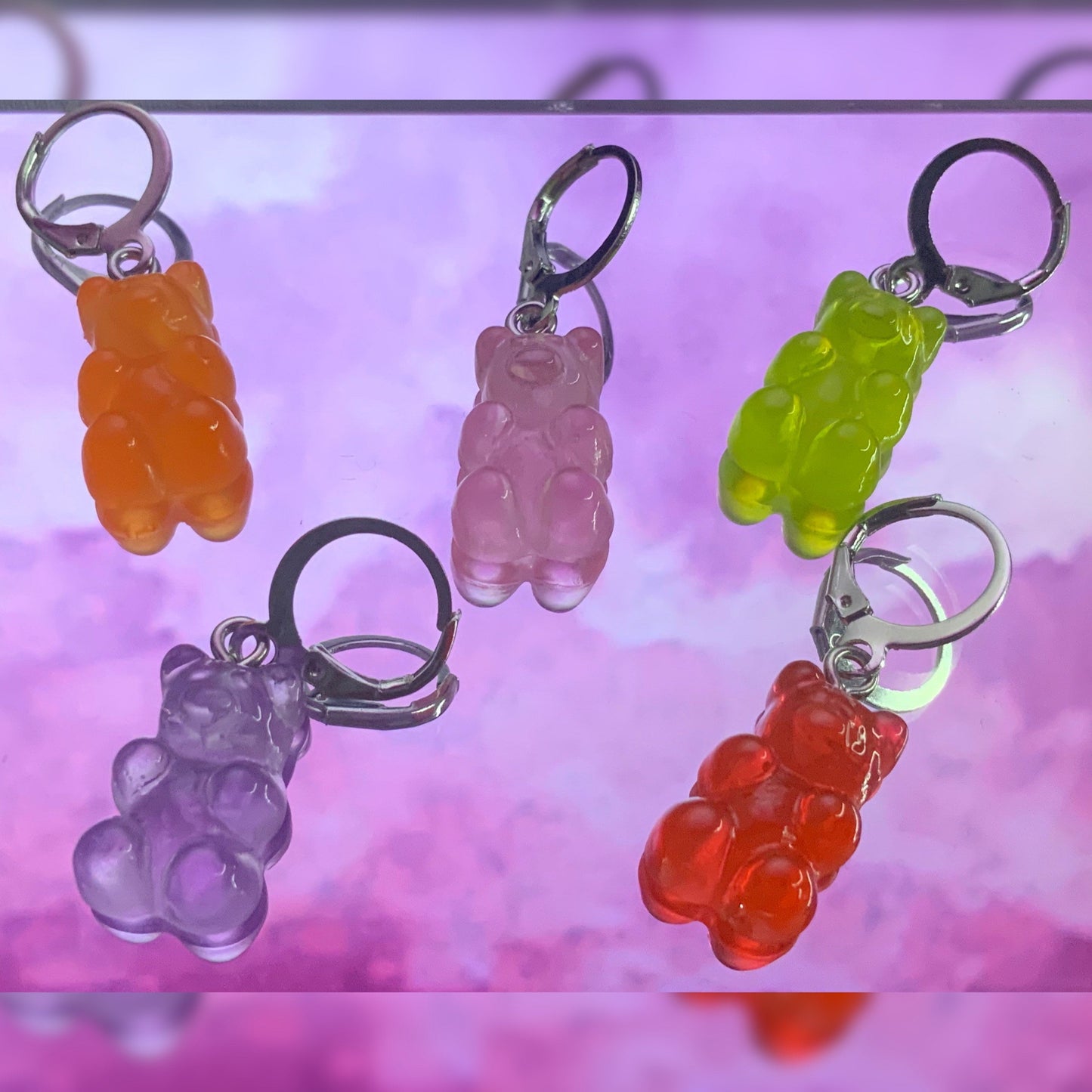 Gummy Bear Huggie Hoop Earrings - Lxyclr Authentic