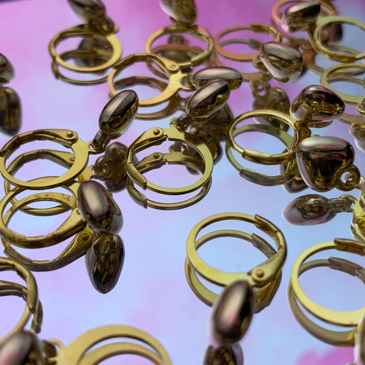 Simple Gold Heart Huggie Hoop Earrings - Lxyclr Authentic