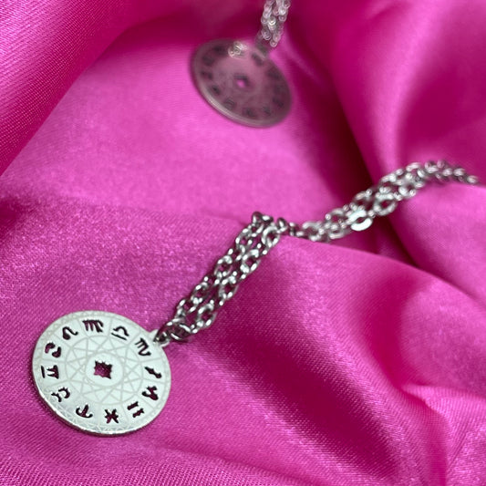 Zodiac Disc Chain Necklace - Lxyclr Authentic