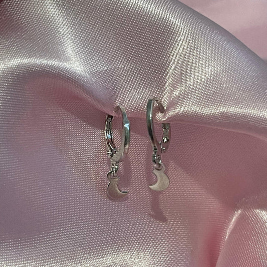 Mini Crescent Moon Huggie Hoop Earrings - Lxyclr Authentic