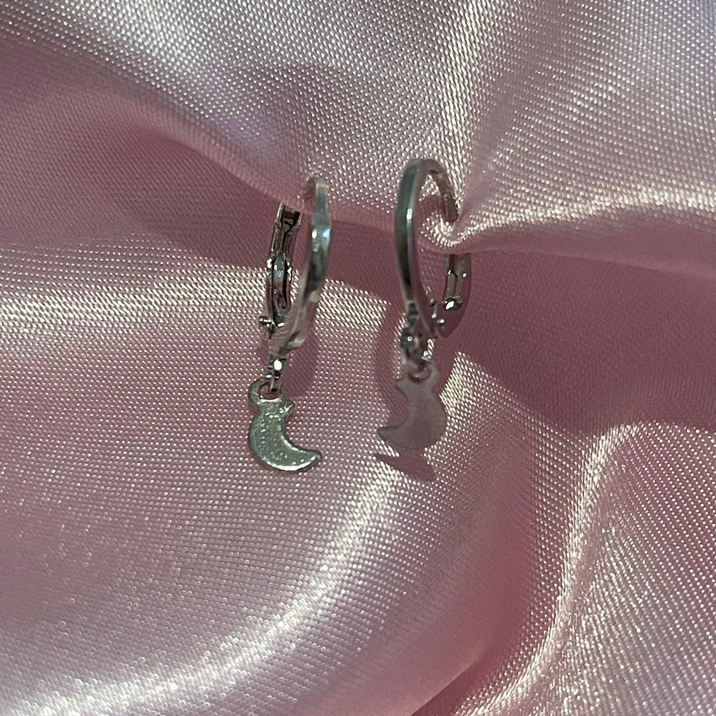 Mini Crescent Moon Huggie Hoop Earrings - Lxyclr Authentic