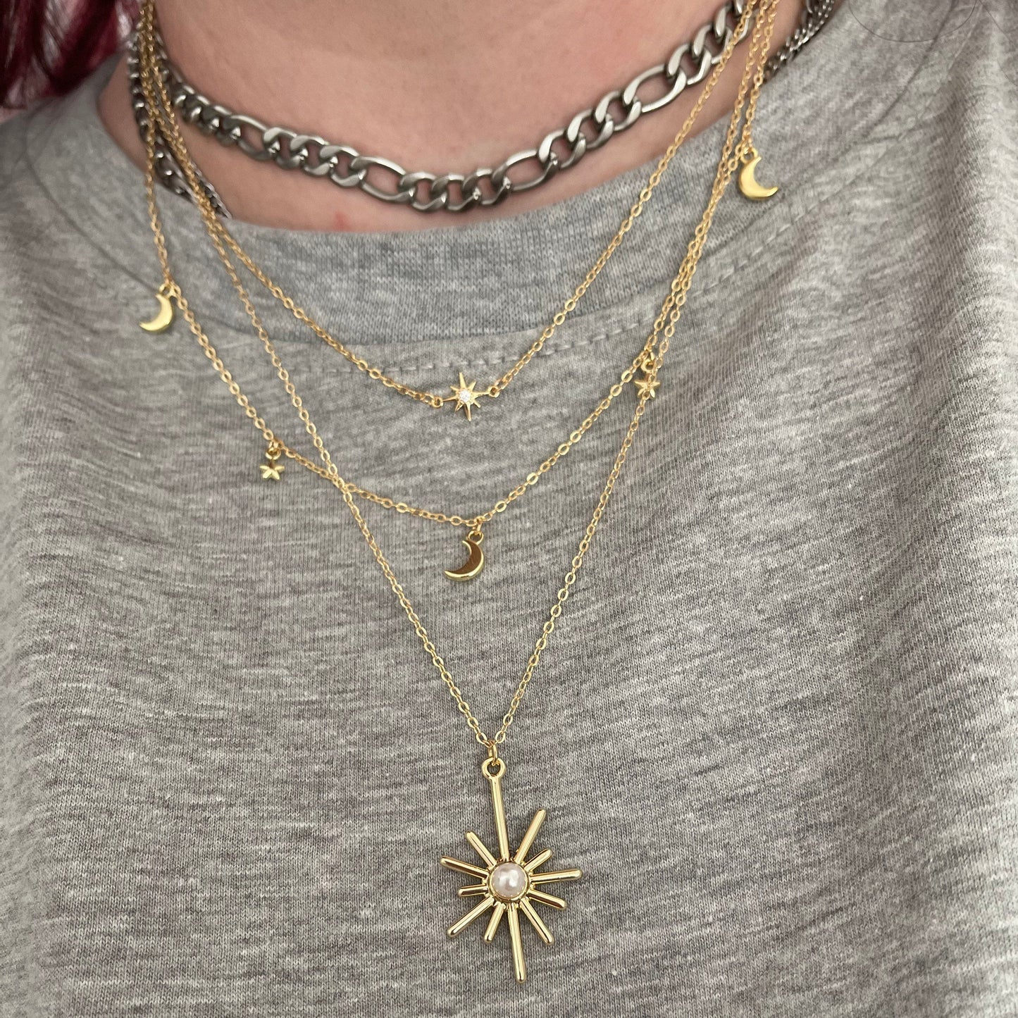 “Abbie” Layered Gold Necklace - Lxyclr Authentic