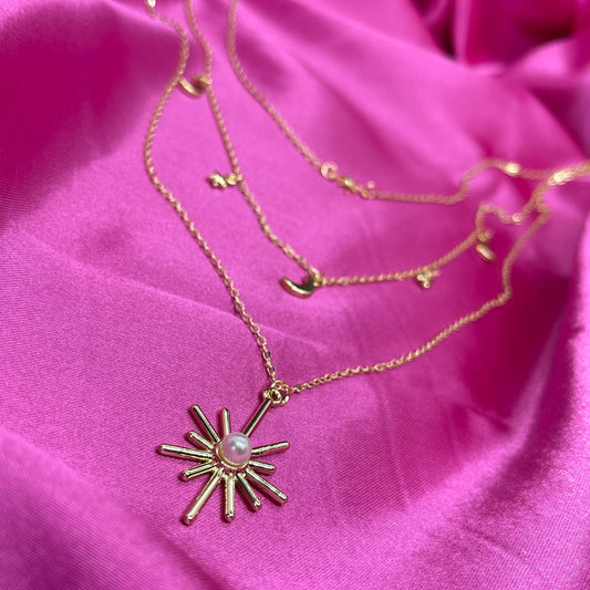 “Abbie” Layered Gold Necklace - Lxyclr Authentic