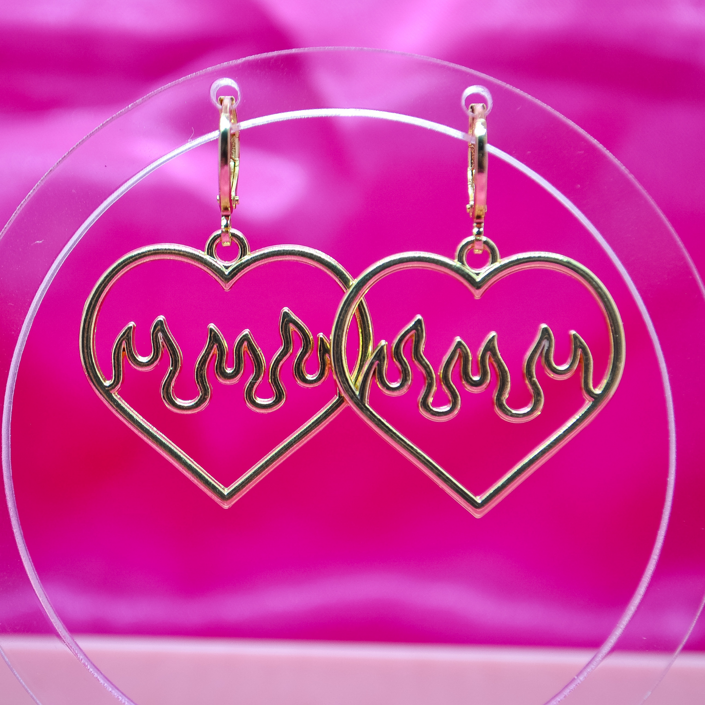 Flame Heart Earrings
