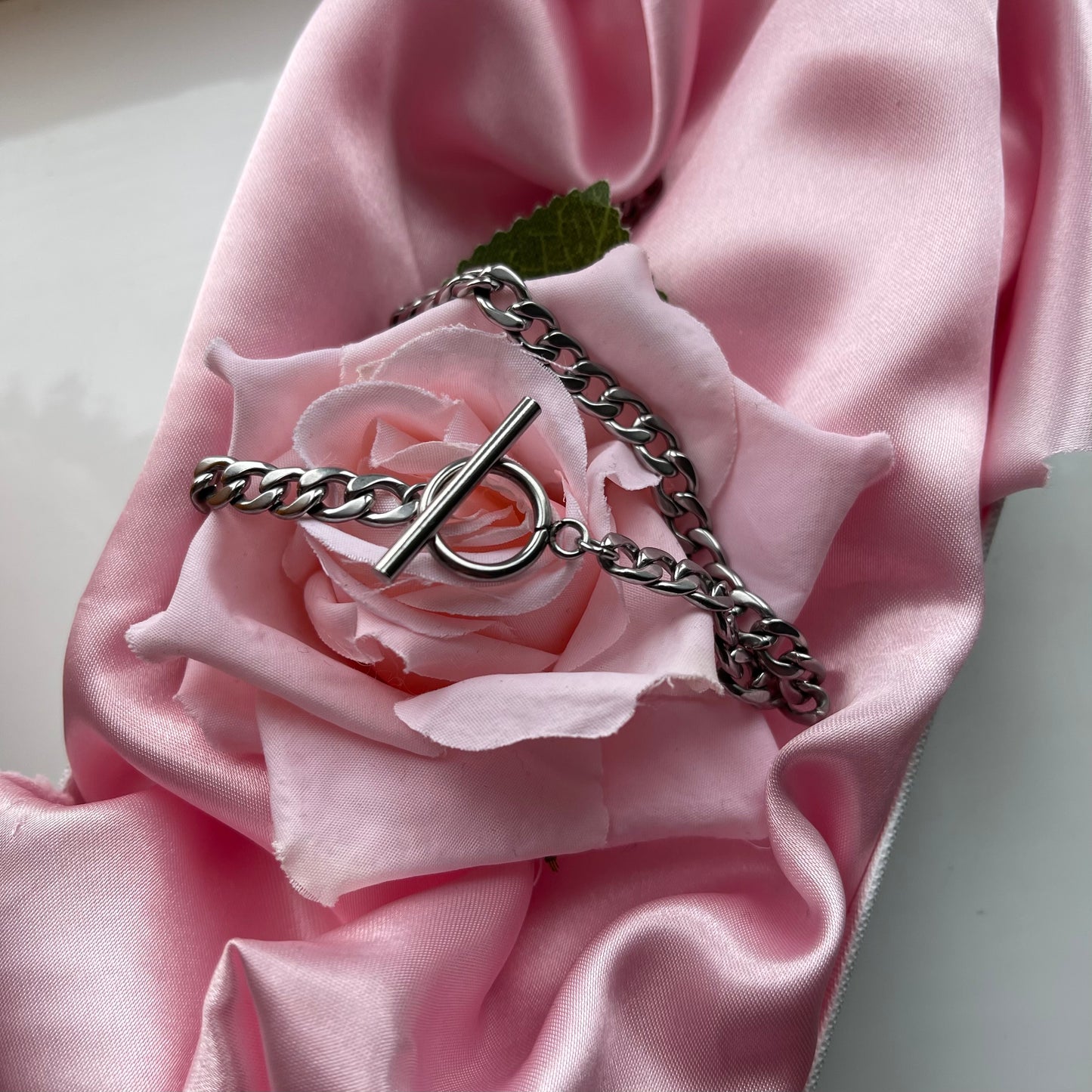 Chunky Silver Chain Necklace - Lxyclr Authentic