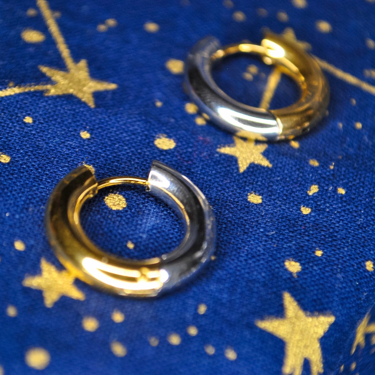 2-in-1 Silver & Gold Clicker Hoops