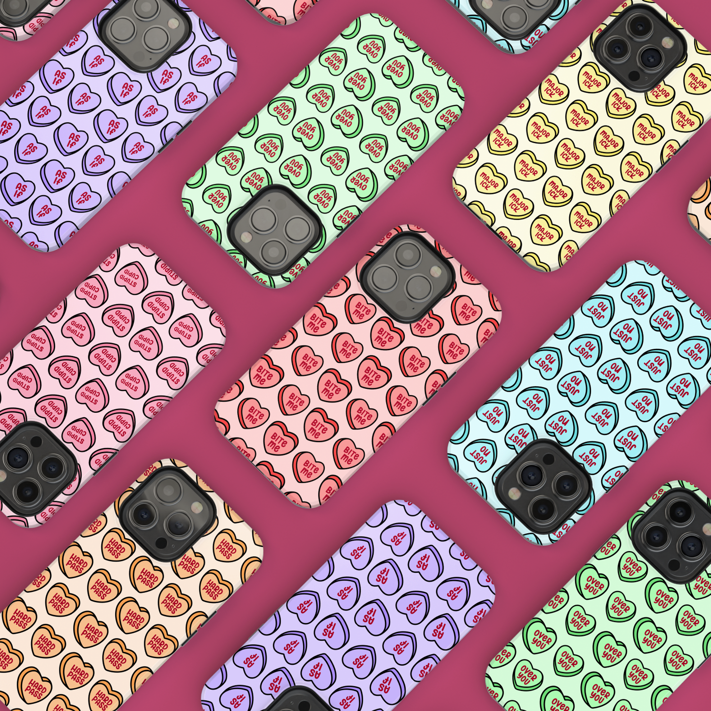 “Stupid Cupid” Loveheart Phone Case