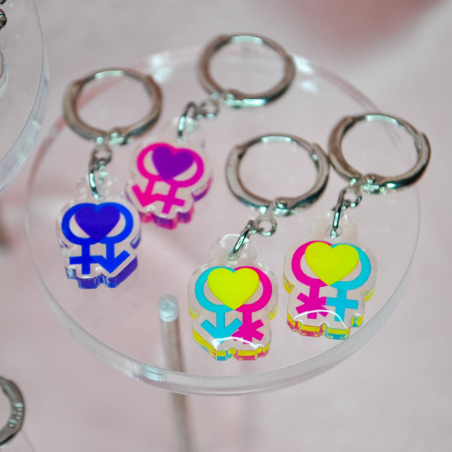 Bisexual Pride Flag Inspired Earrings