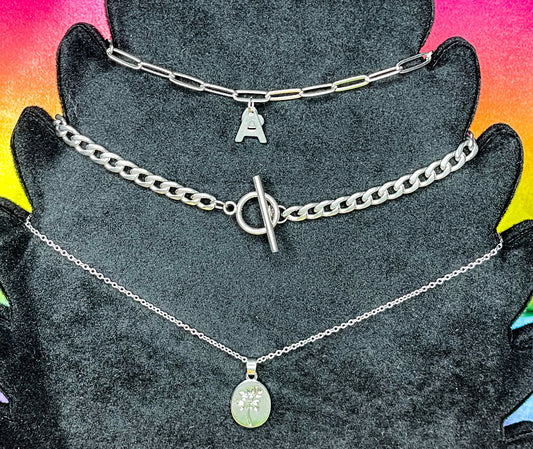 Chunky Silver Chain Necklace - Lxyclr Authentic