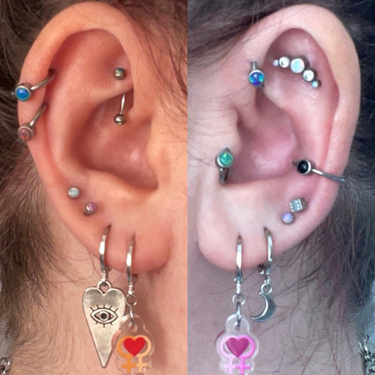 Lesbian Pride Flag Inspired Earrings - Lxyclr Authentic