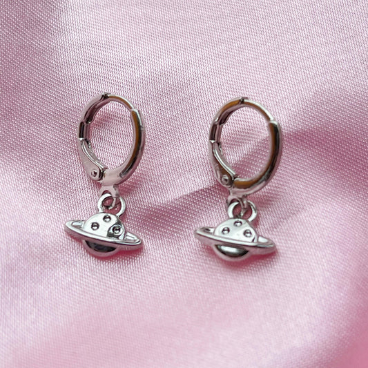 Mini Planet Huggie Hoop Earrings - Lxyclr Authentic