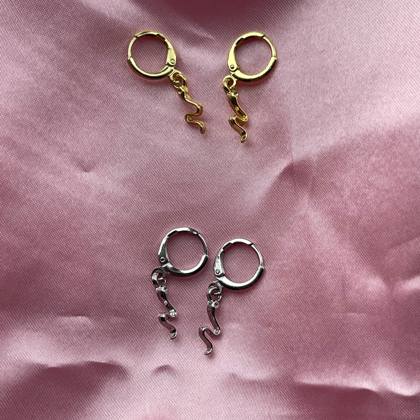 Mini Snake Huggie Hoop Earrings - Lxyclr Authentic