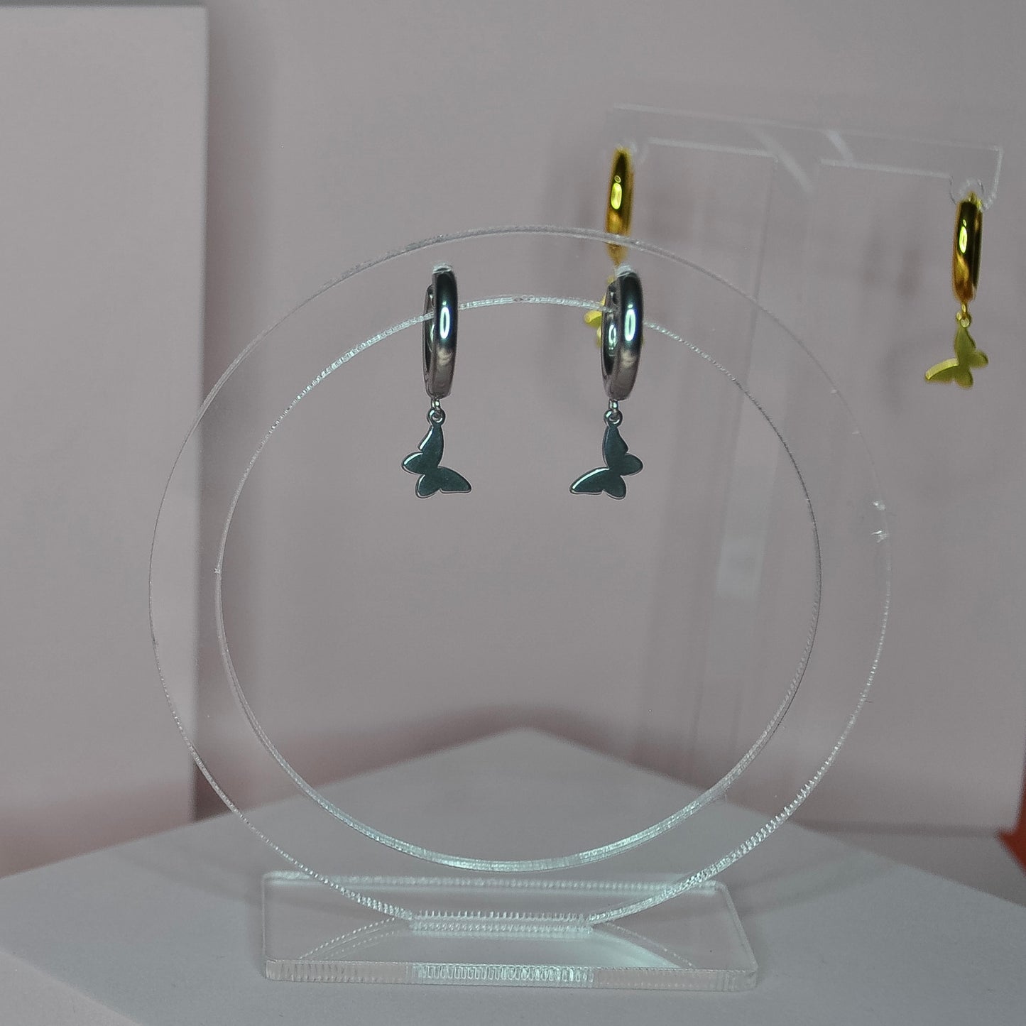 Baby Butterfly Clicker Hoop Earrings - Lxyclr Authentic