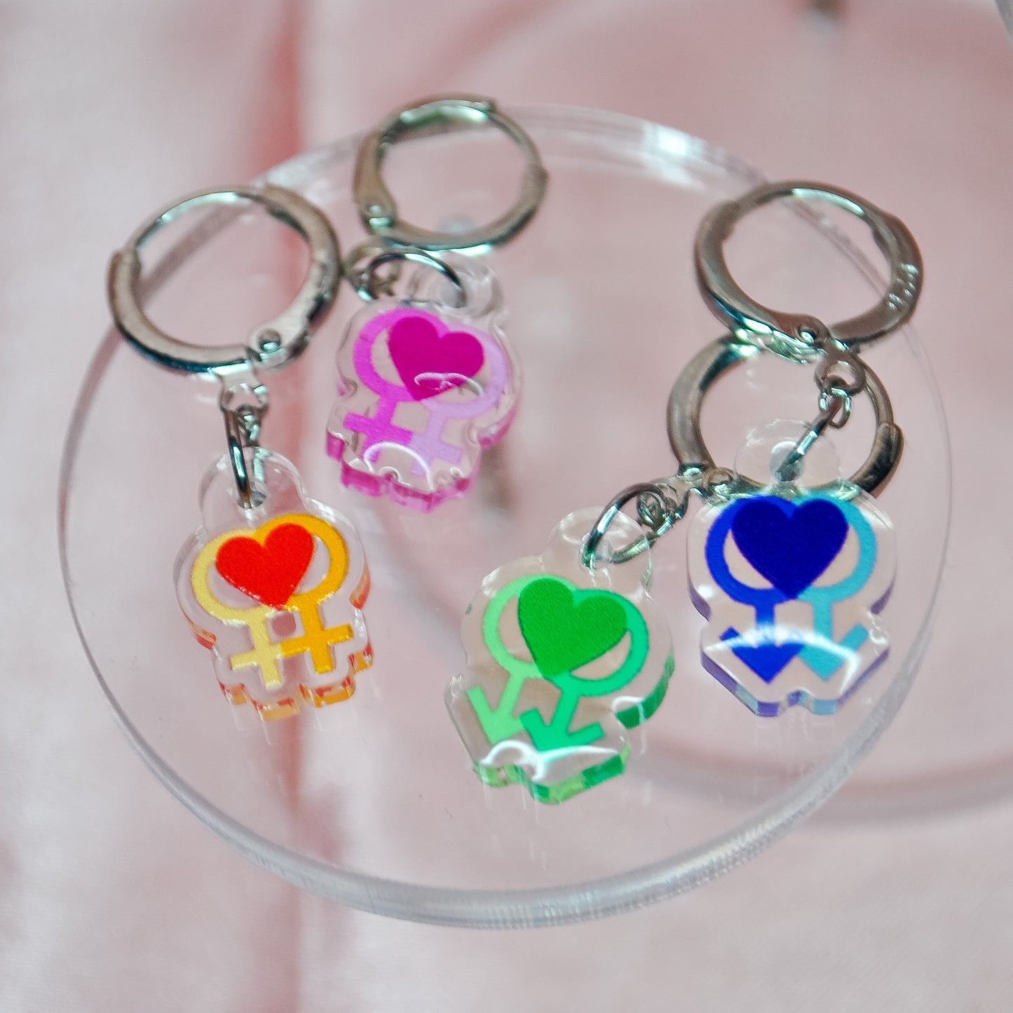 Lesbian Pride Flag Inspired Earrings