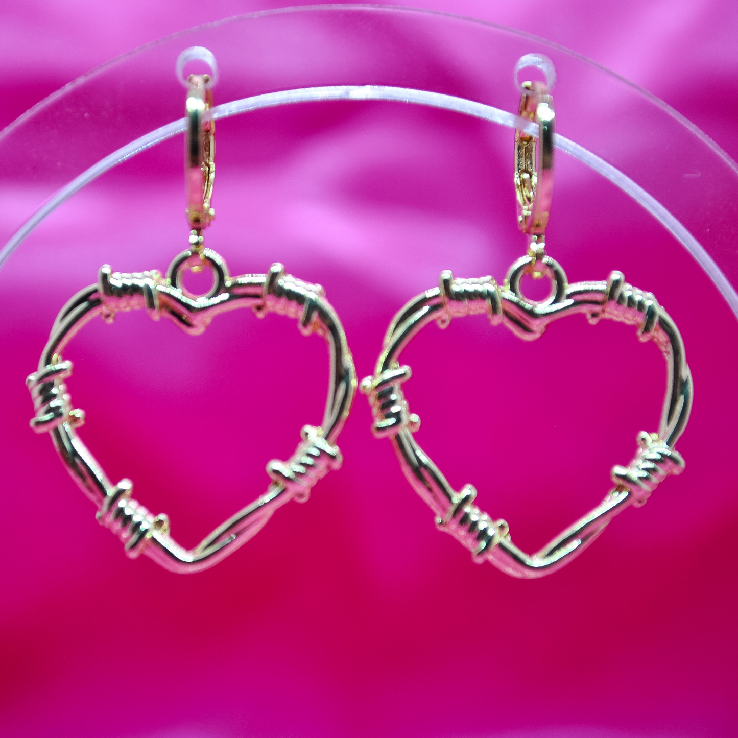 Barbed Wire Heart Earrings