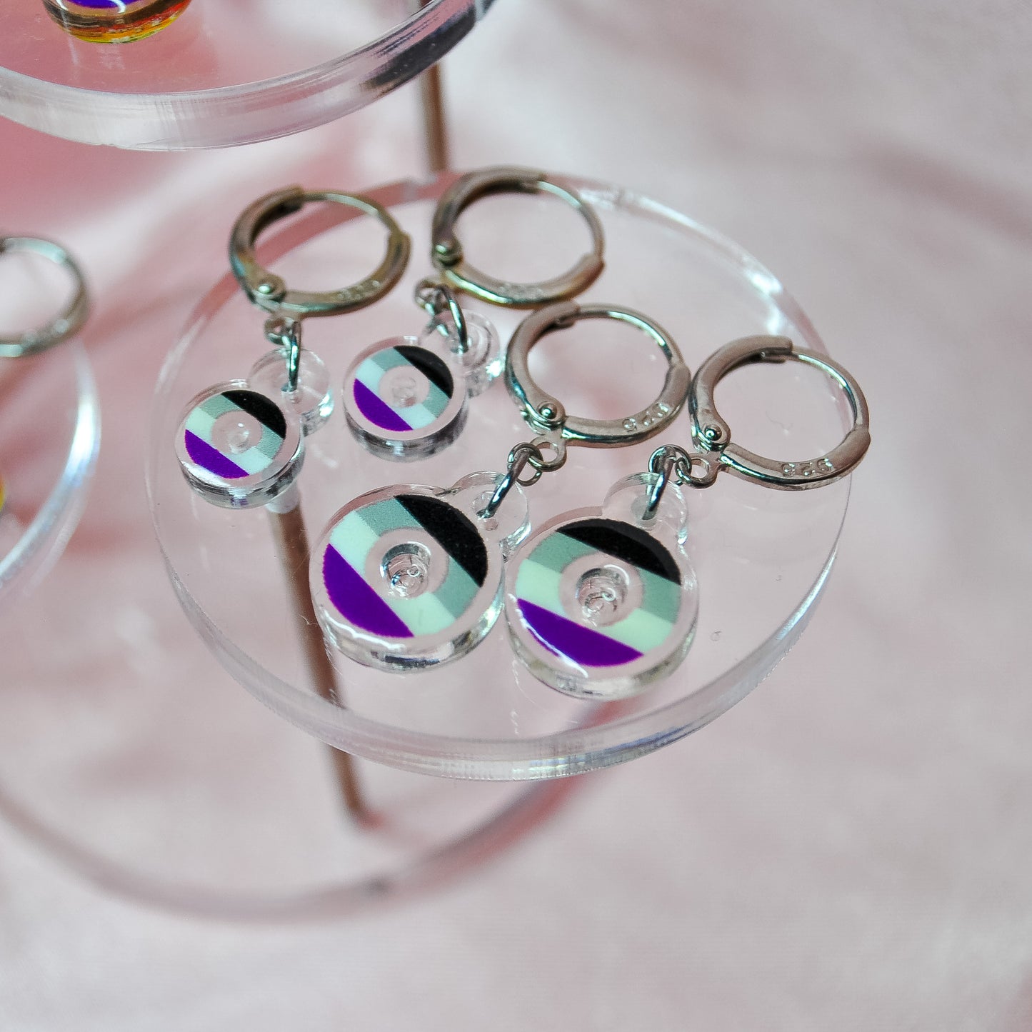 Asexual Pride Flag Inspired Earrings