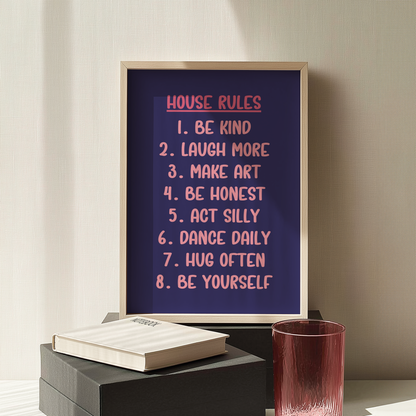 House Rules List Print