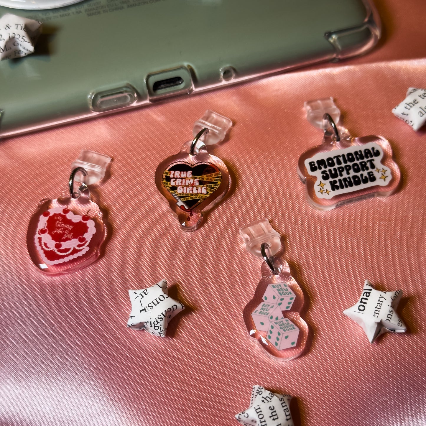 I'm Literary Just a Girl Cake Kindle Phone Charm