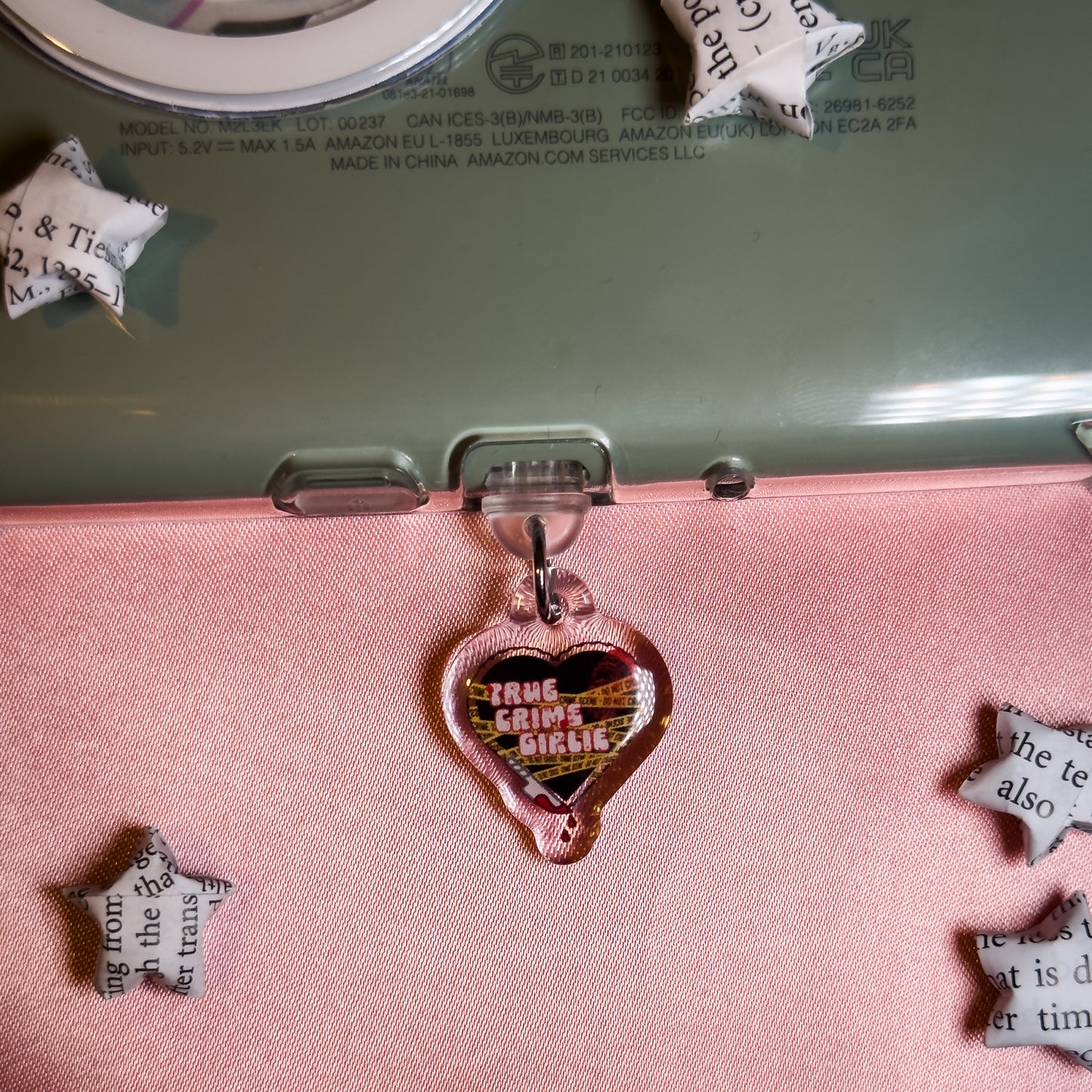 True Crime Girlie Kindle Phone Charm