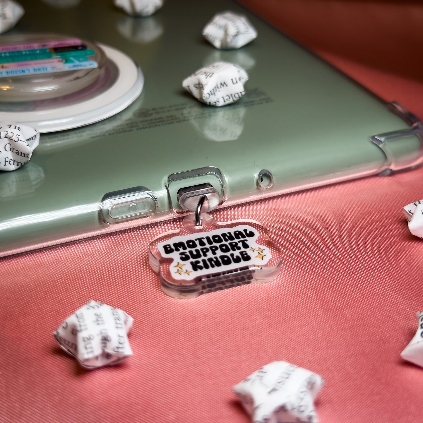 Emotional Support Kindle Phone Charm