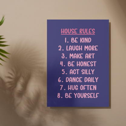 House Rules List Print