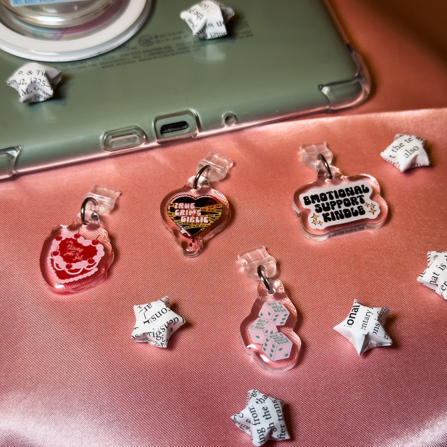 True Crime Girlie Kindle Phone Charm