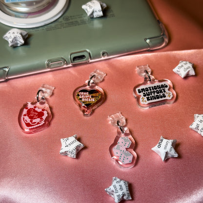 True Crime Girlie Kindle Phone Charm