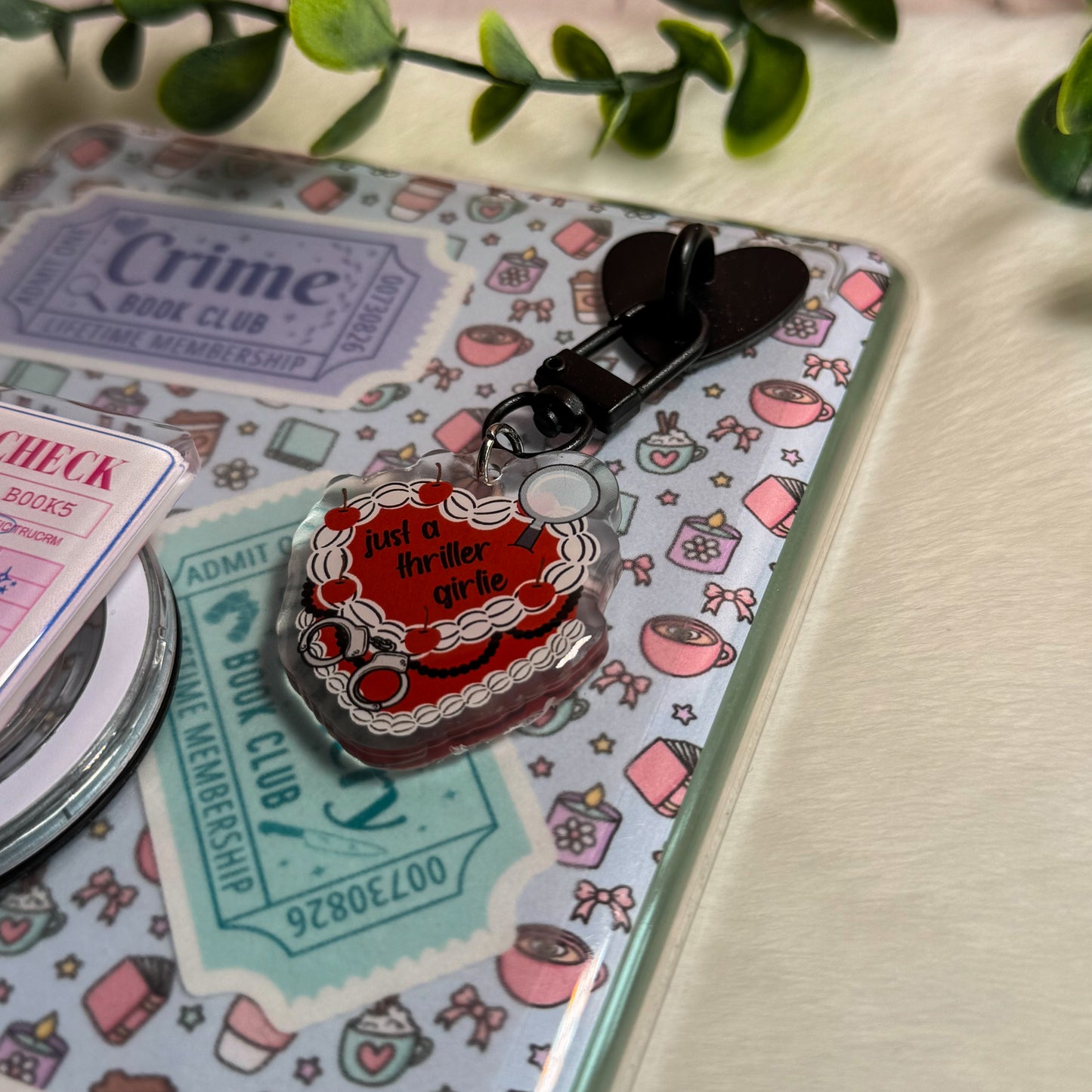 Kindle Heart Charm Metal Adhesive Hook, Phone Charm Hook, Charm Hanger for Phone, Kindle, iPad