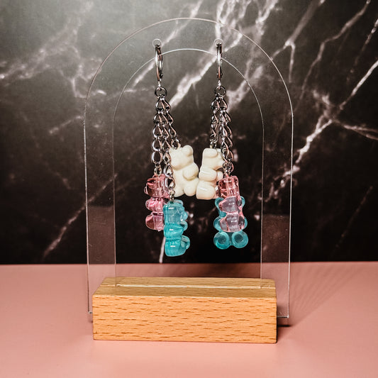 Gummy Bear Pride Flag Huggie Hoop Earrings