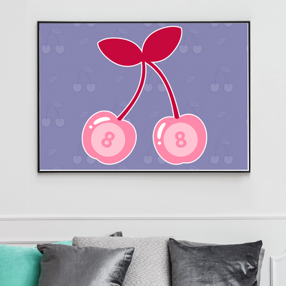 8 Ball Cherries Print