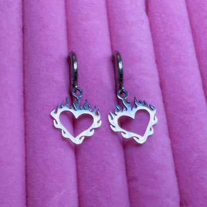 Heart On Fire Hoops
