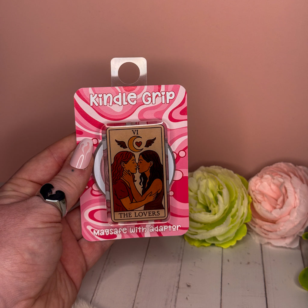 The Lovers Reader Tarot Magnetic Kindle Grip | MagSafe Kindle & Phone Grip