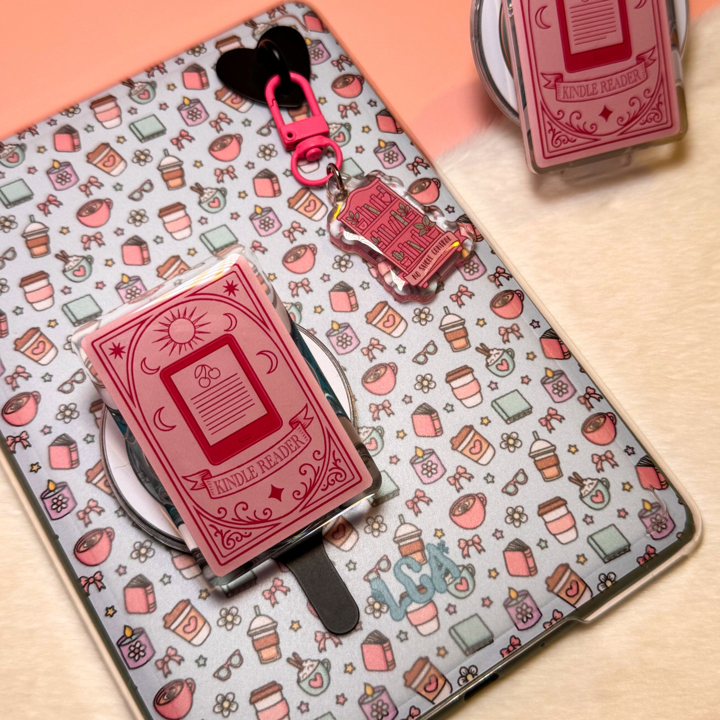 The Pink Kindle Reader Kindle Phone Magnetic MagSafe Grip