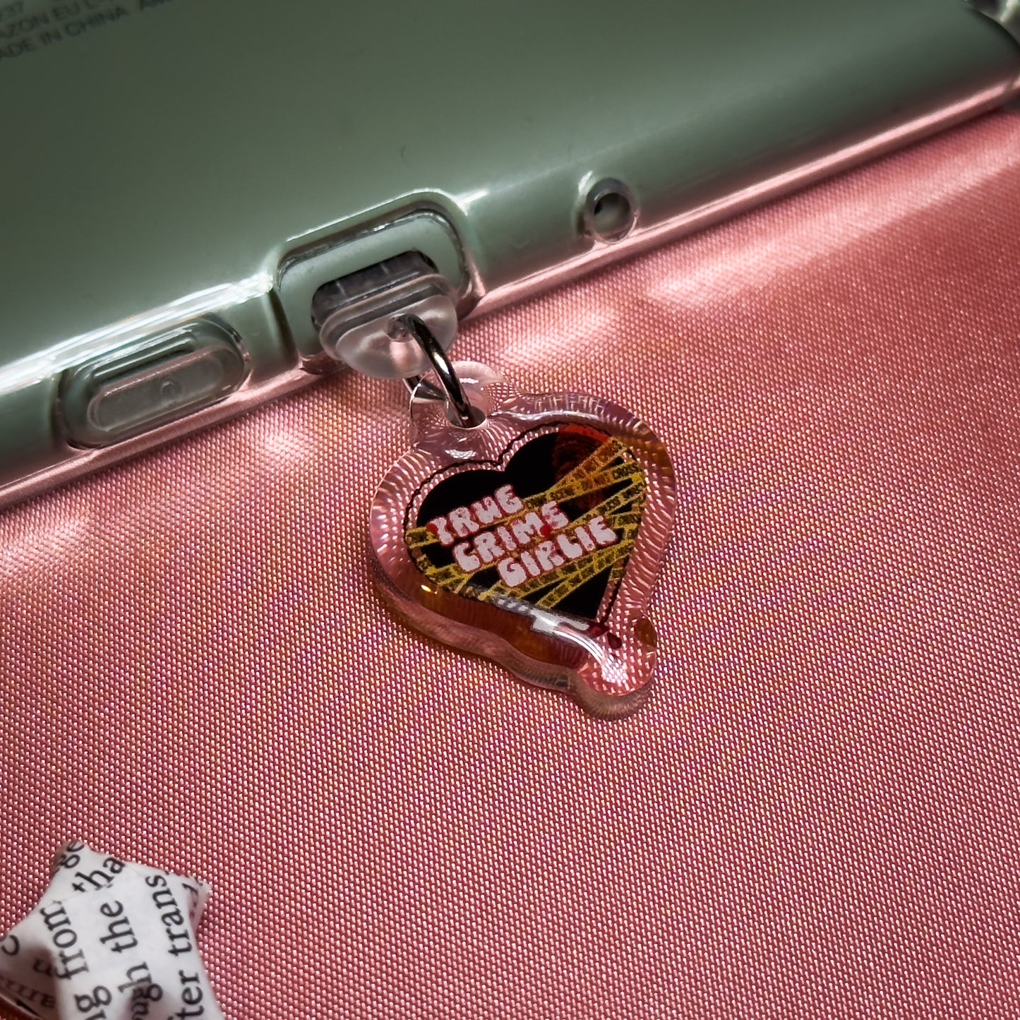 True Crime Girlie Kindle Phone Charm