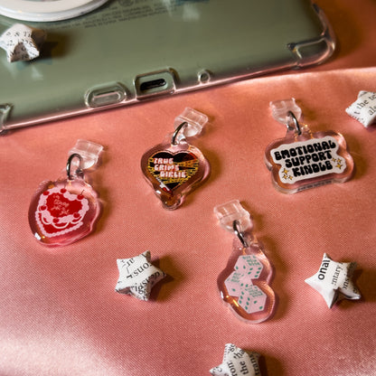 True Crime Girlie Kindle Phone Charm