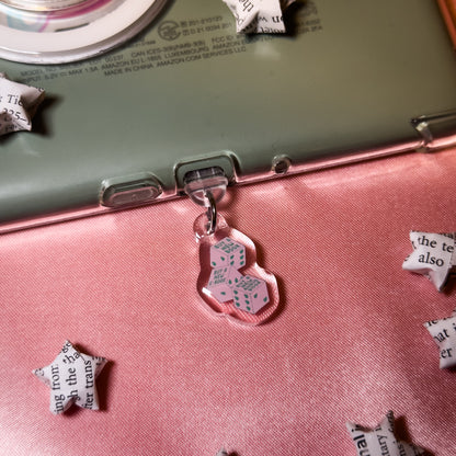 Buy A New Book Dice Kindle Phone Charm