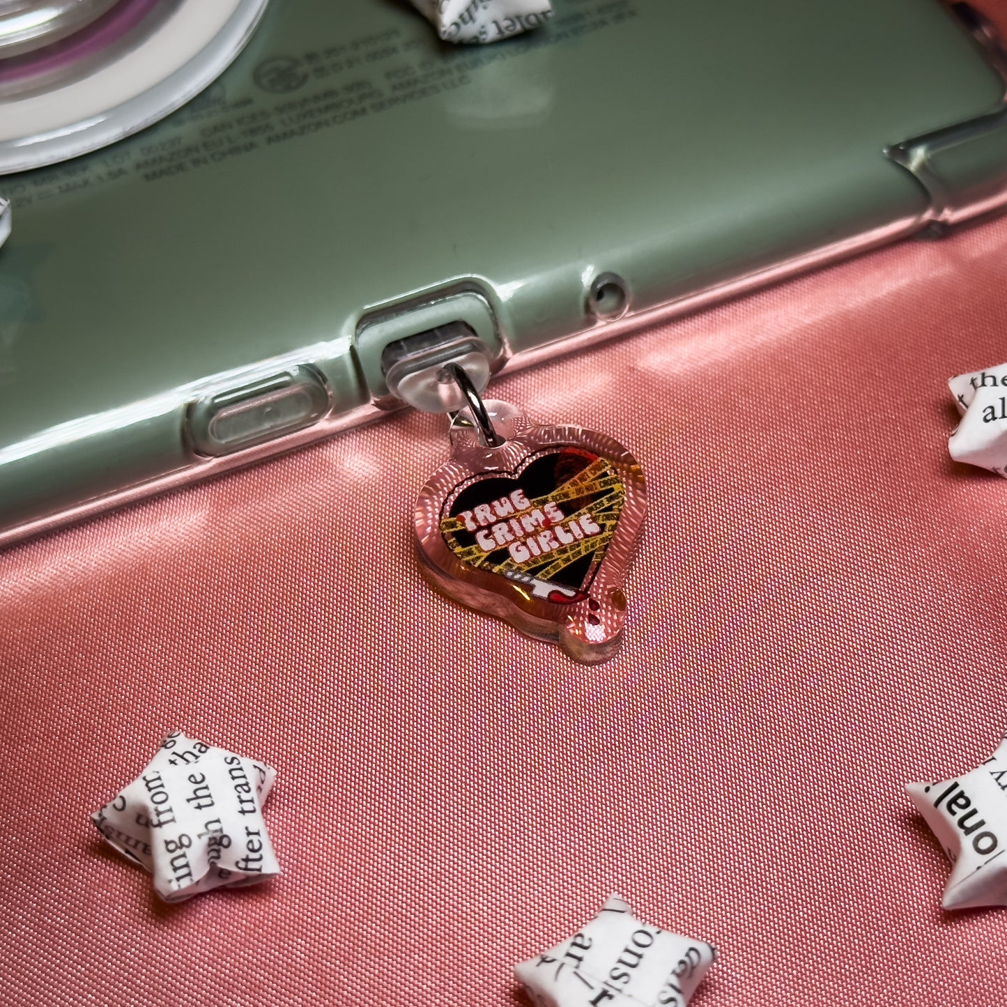 True Crime Girlie Kindle Phone Charm