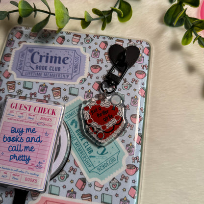 Kindle Heart Charm Metal Adhesive Hook, Phone Charm Hook, Charm Hanger for Phone, Kindle, iPad