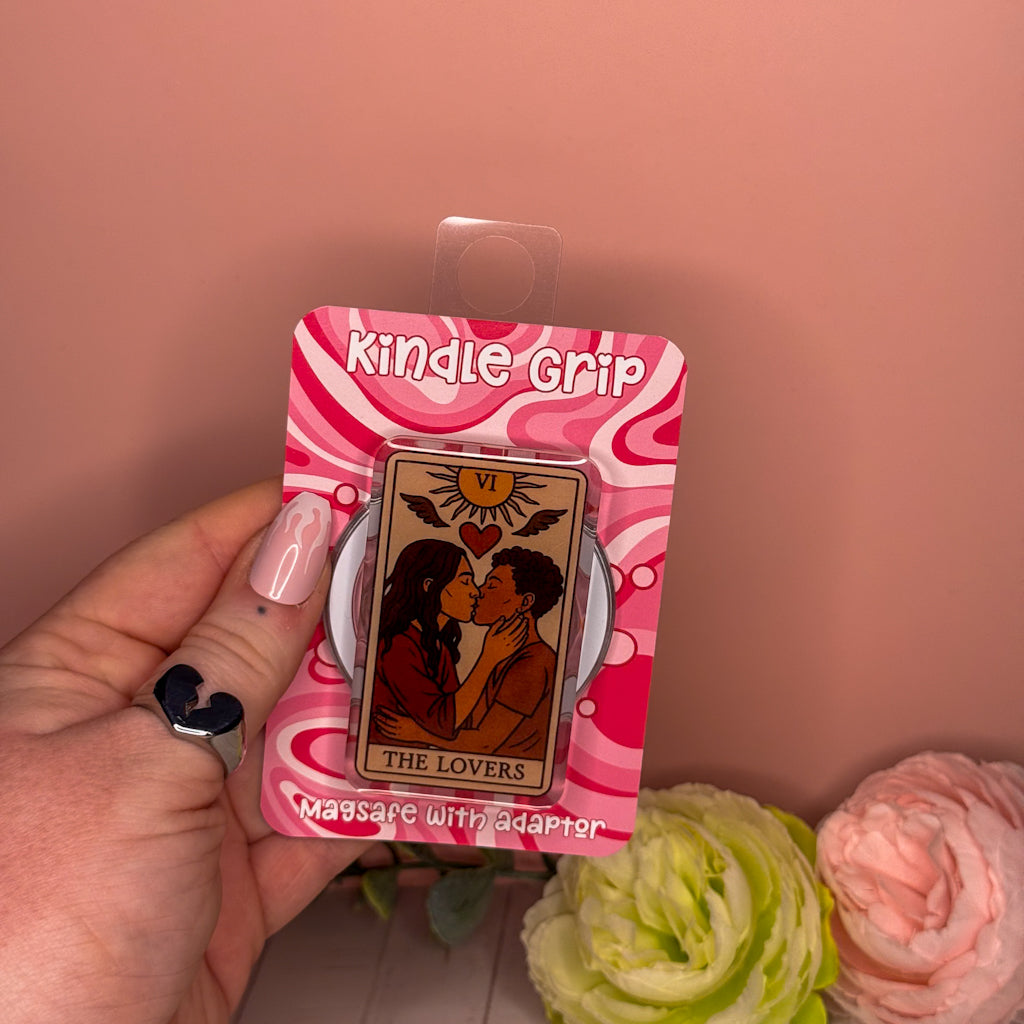 The Lovers Reader Tarot Magnetic Kindle Grip | MagSafe Kindle & Phone Grip