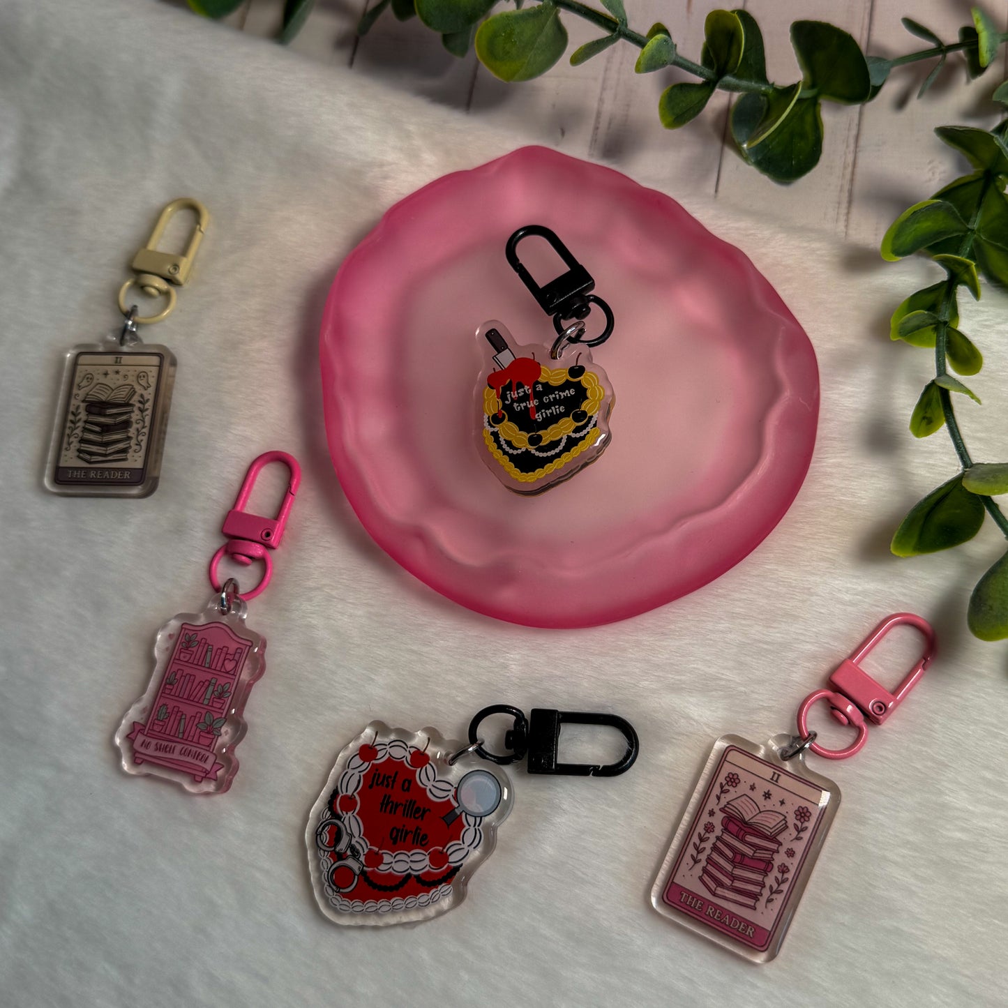 Just A Thriller Girlie Cake Keyring